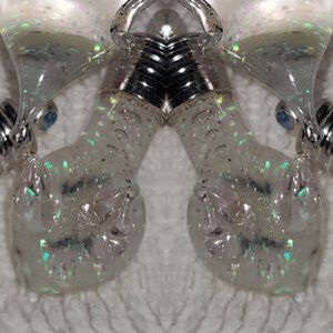 Heart Glass with pink wings